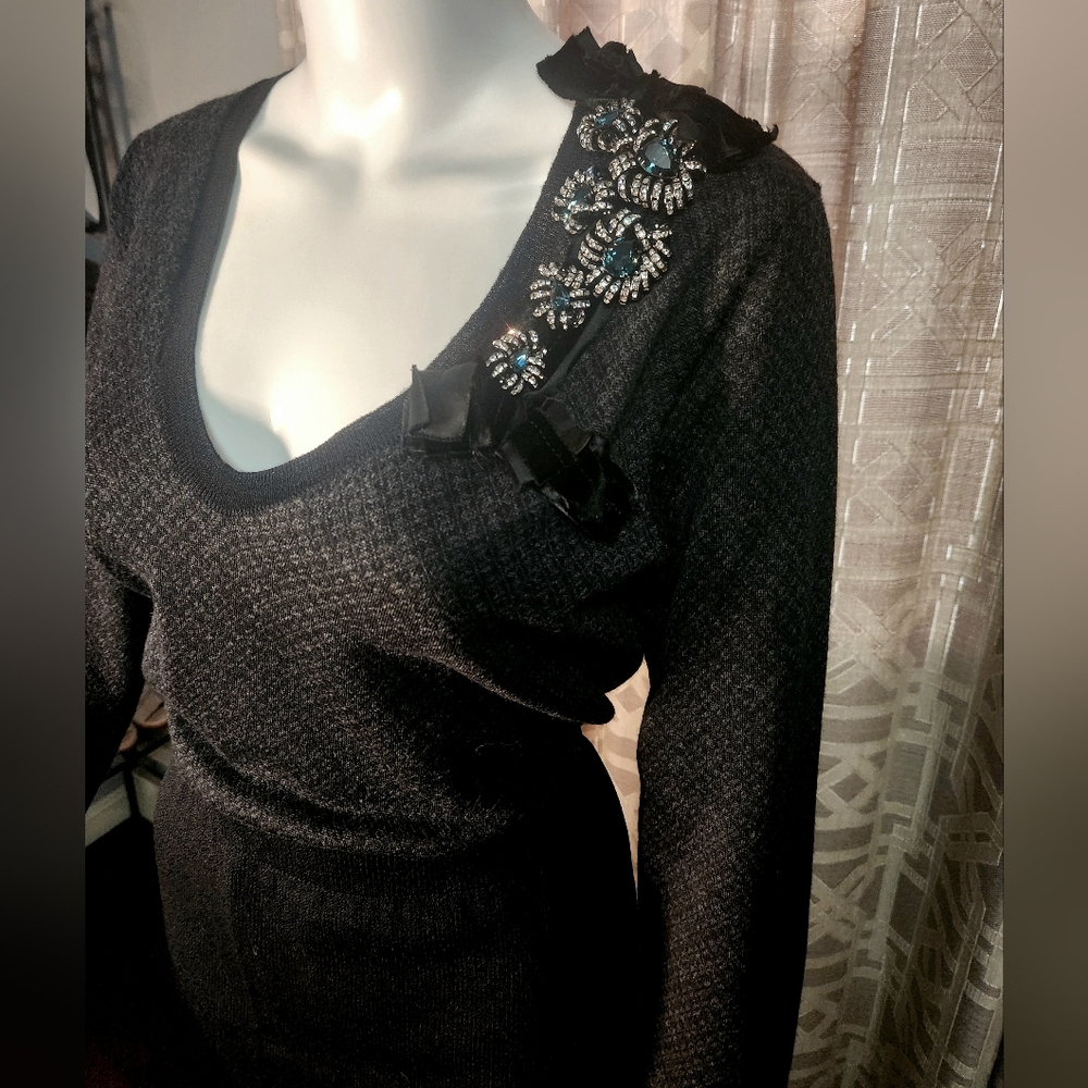 2010s Prada Embellished Lightweight Fine Knit Sweater Size 42